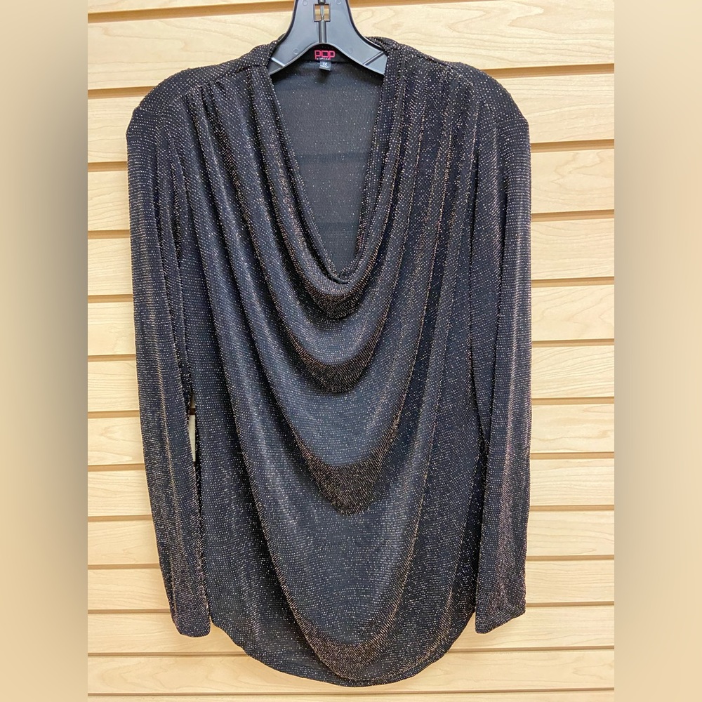 POP FASHIONABLE GORGEOUS WOMEN METALLIC TUNIC SIZE 1XL
